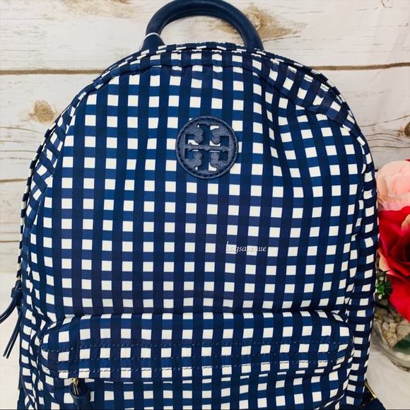 Ella Tory Burch nylon backpack Royal Navy blue main image 4